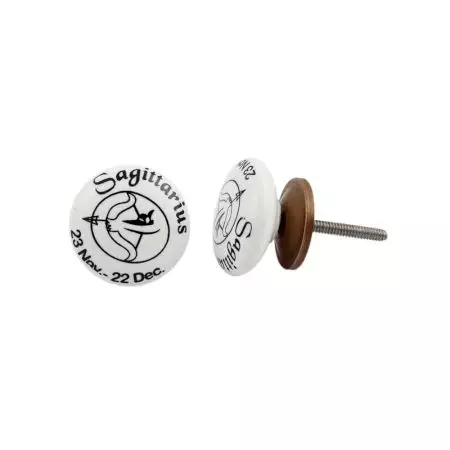 Sagittarius Flat Ceramic Knob